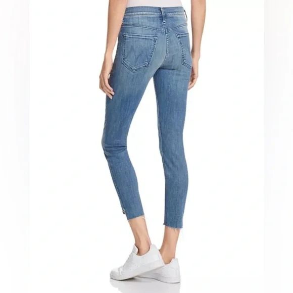 Mother Size 27 Stunner Zip Ankle Step Fray in Good Girls Do Skinny Jeans in GUC - Picture 3 of 17